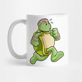 Turtle as Jogger with Sweatband and Headband Mug